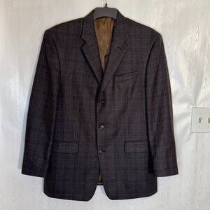 CALVIN KLEIN Mens 42R Brown Super Soft 100% Wool Blazer Sport Coat Suit Jacket